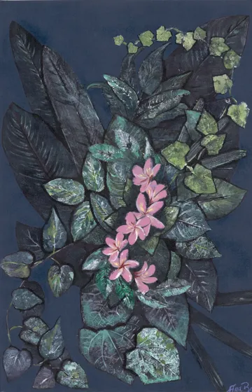 Pink Frangipani Flowers, by Ana Beij